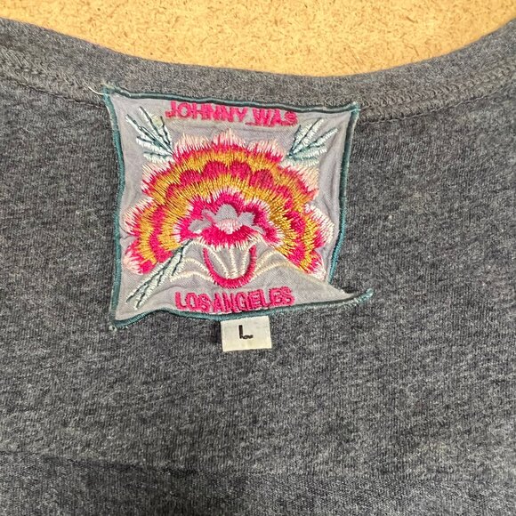 Johnny Was Gray and Cream Knit Top - Picture 4 of 4